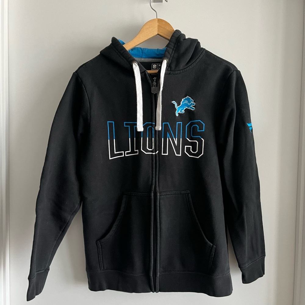 Fanatics Black and Blue Lions Zip-Up Hoodie